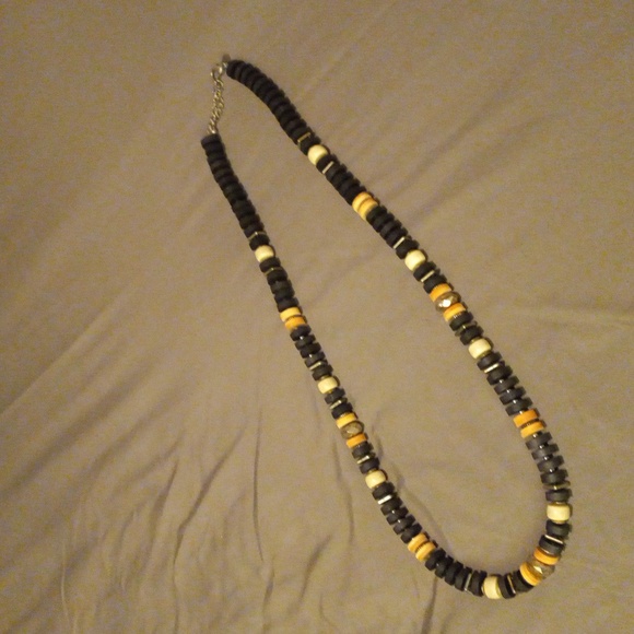 Chico's Adjustable Necklace with Black Wood Beads - Picture 5 of 5